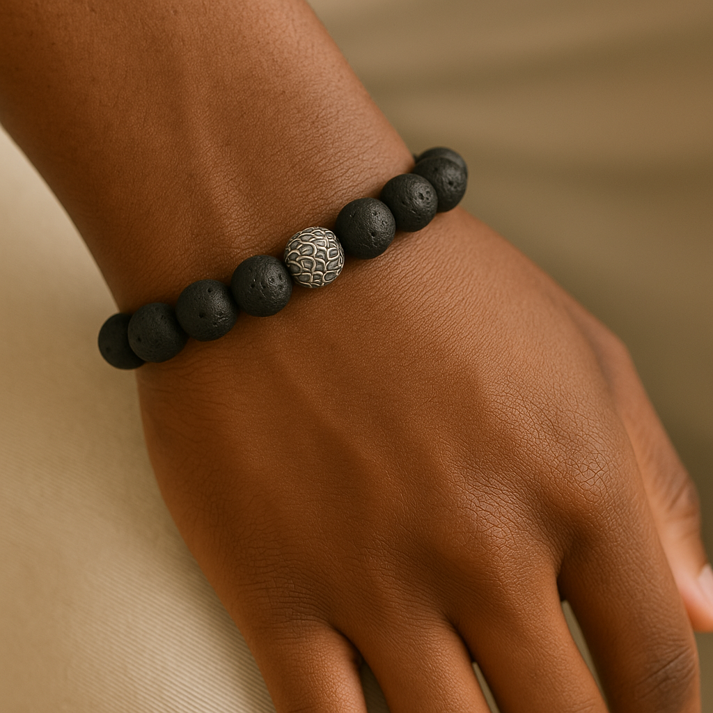 π Volcanic Stone Energy Bracelet