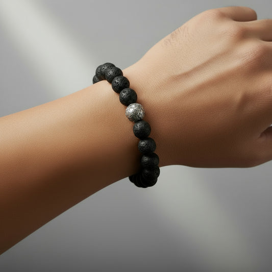 🌋 Volcanic Stone Energy Bracelet