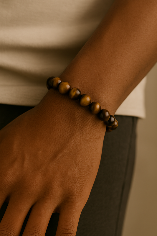 🟤 Brown Tiger Eye Strength Bracelet