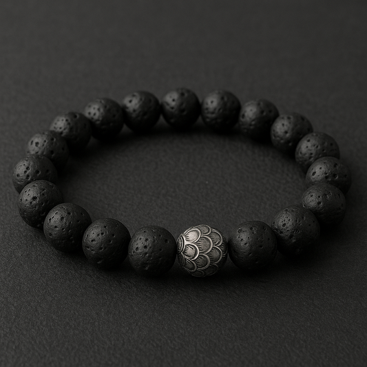 🌋 Volcanic Stone Energy Bracelet