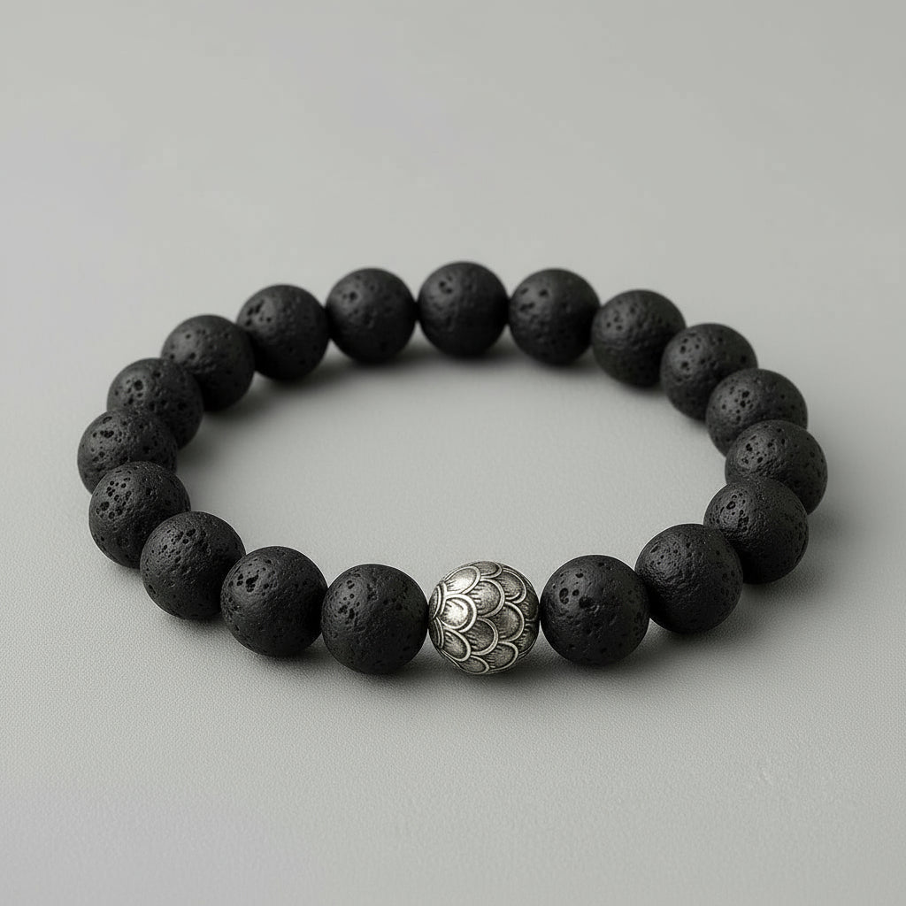 🌋 Volcanic Stone Energy Bracelet