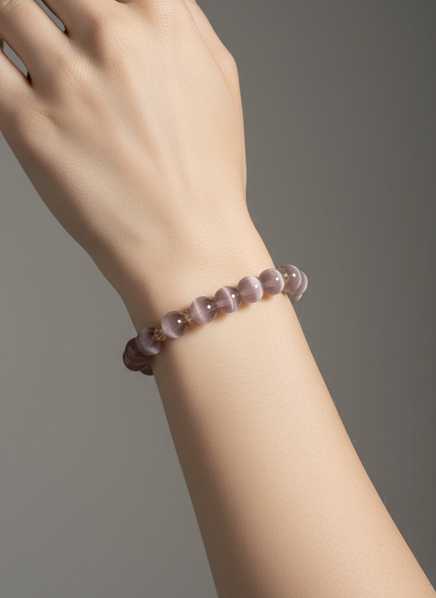 💜 Lavender Cat’s Eye Bracelet