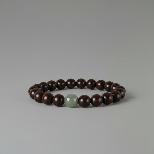 🪵Red Sandalwood &amp; Hetian Jade Bracelet