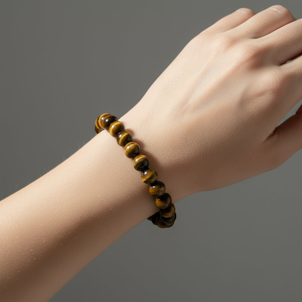 🟤 Brown Tiger Eye Strength Bracelet