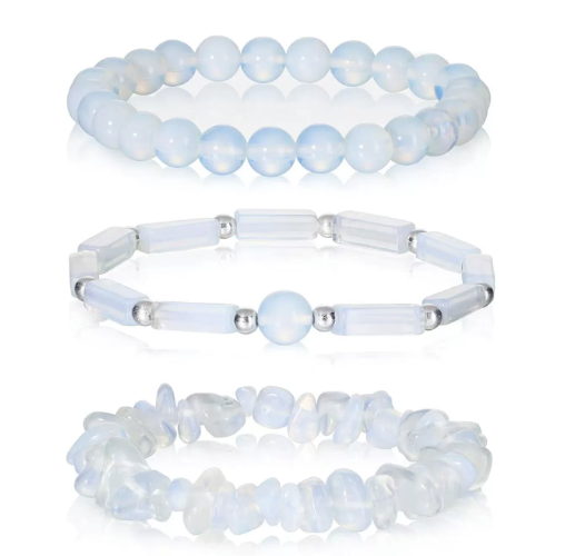 🌙 Moonstone Harmony Trio Bracelet Set